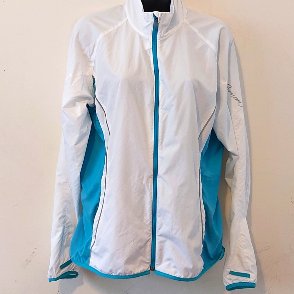 SALOMON | Women's Lightweight Jacket White Blue Size X-Large